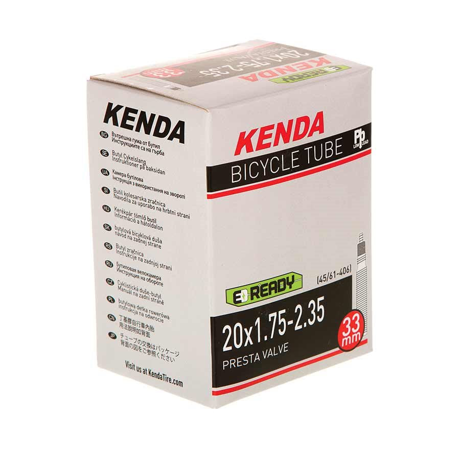 Four (4) Kenda, Presta-Removable Valve Core, Tube, Presta, Length: 60mm, 27.5'', 2.00-2.40