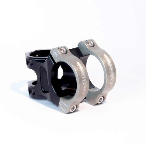 Renthal, Apex 35, Stem, Clamp: 35mm, L: 50mm, Steerer: 28.6mm, ±6°, Black/Gold