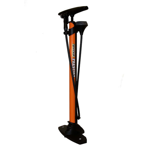 Pedros, Prestige, Floor Pump, Dual Valve Head, 160psi, Orange