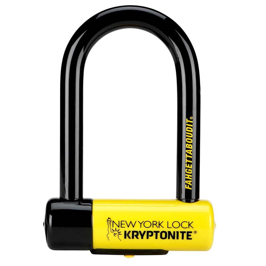 Kryptonite, New York Fahgettaboudit Mini (DD), U-Lock, Key, 83x152mm, 3.25''x6'', Thickness in mm: 18mm, Yellow