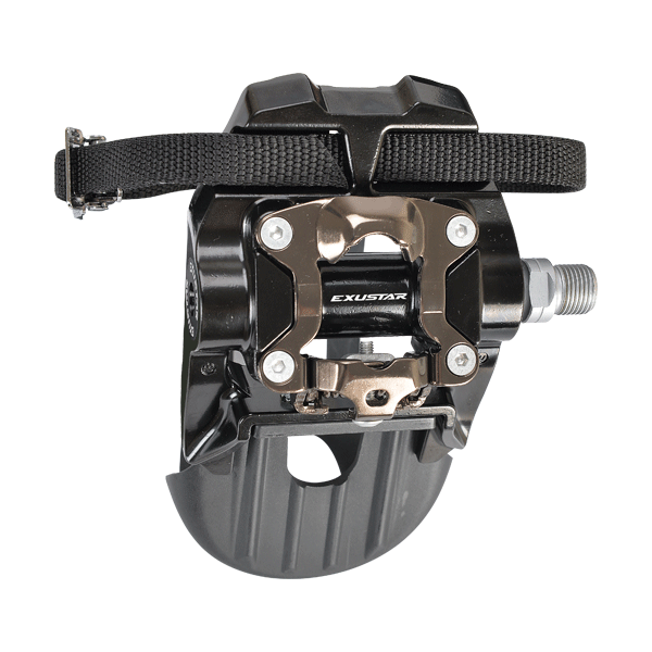 Combination Pedal Toe Clips and Shimano SPD Compatible Clear